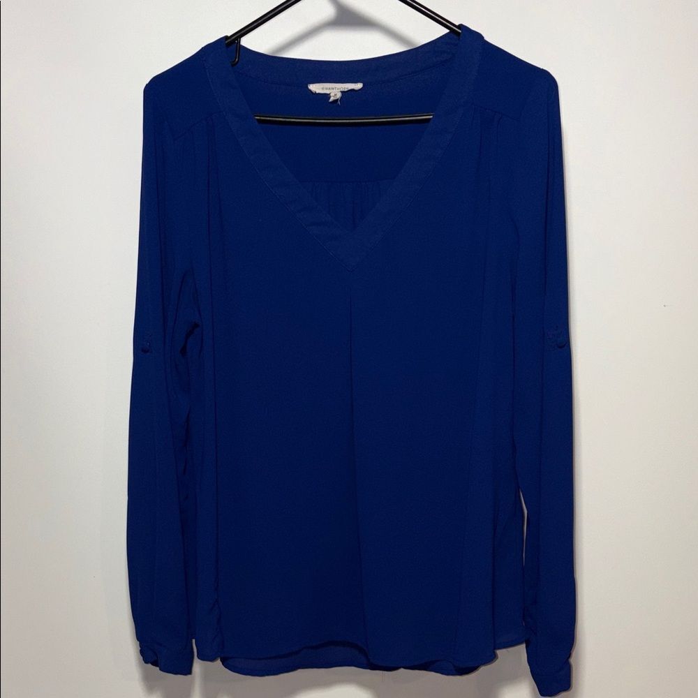 41 Hawthorn Royal Blue V-Neck Blouse